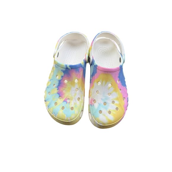 Crocs Classic Tie-Dye Clogs Unisex Size M9/W11 Multicolor Lightweight & Comforta - Picture 3 of 9
